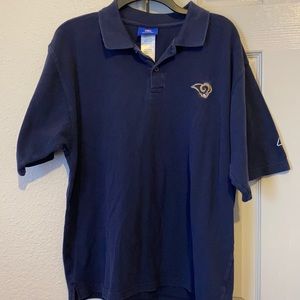 St. Louis Rams Vintage Polo Reebok Large Los Angeles LA